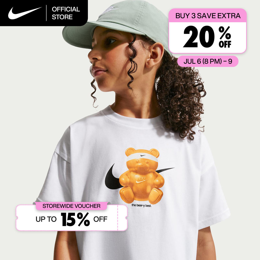 Nike Older Kids' Sportswear Boxy T-Shirt - White [IO8121-100]