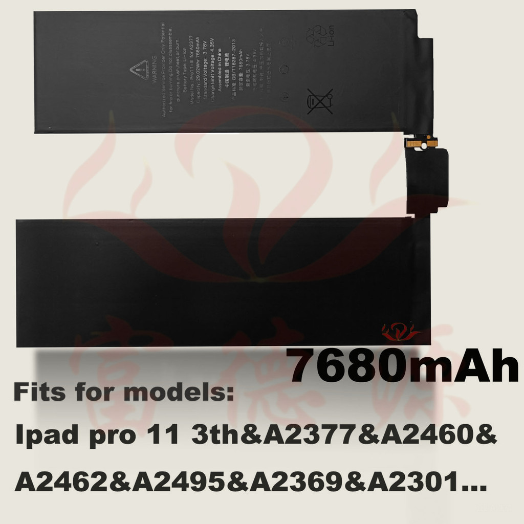 A2377 A2460 A2462 A2495 A2369 แบตเตอรี่ iPad Pro 11 3rd
