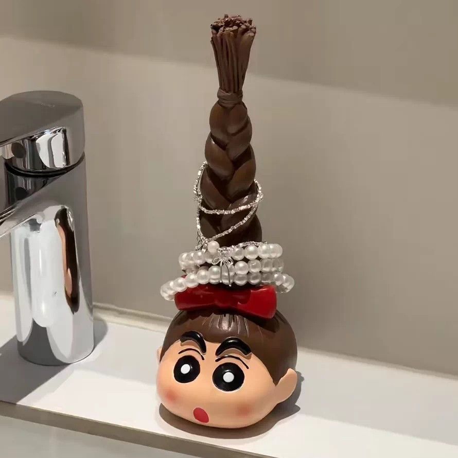 Twist Braided Shin-Chan แหวนผมชั้นเก็บน่ารัก ins สไตล์สร้อยคอเครื่องประดับชั้นวางแถบคาดศีรษะ Storage Display Rack