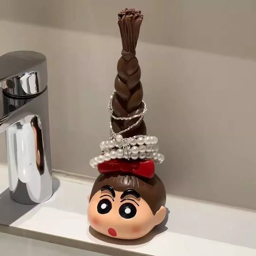 Twist Braided Shin-Chan แหวนผมชั้นเก็บน่ารัก ins สไตล์สร้อยคอเครื่องประดับชั้นวางแถบคาดศีรษะ Storage Display Rack
