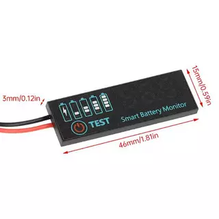 [WZQD] DC 7-55V Universal Battery Charge Indicator แผงตัวบ่งชี้ LED แบตเตอรี่กรดตัวบ่งชี้การชาร์จแรงดันไฟฟ้า