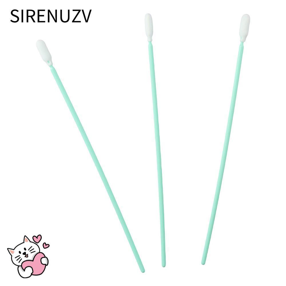 SIRENUZV 100 ชิ้นทําความสะอาด Swabs, 6.3 สีเขียวโฟม Swabs, แบบพกพา 16 ซม.เช็ด Swab Inkjet Printer
