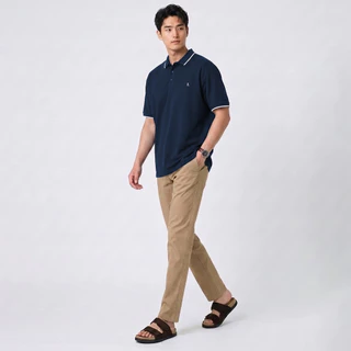 LTD เสื้อโปโลแขนสั้น ผู้ชาย สีน้ำเงินเข้ม | Pique polo | 03635
