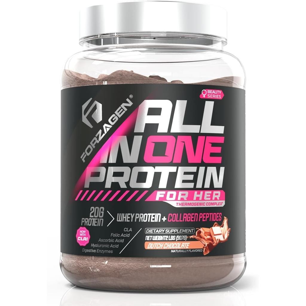 Forzagen All in One Protein สําหรับเธอ | ผู้หญิงผงโปรตีนที่มีหลายคอลลาเจนเปปไทด์ | ขยายคอลลาเจนไฮโดร
