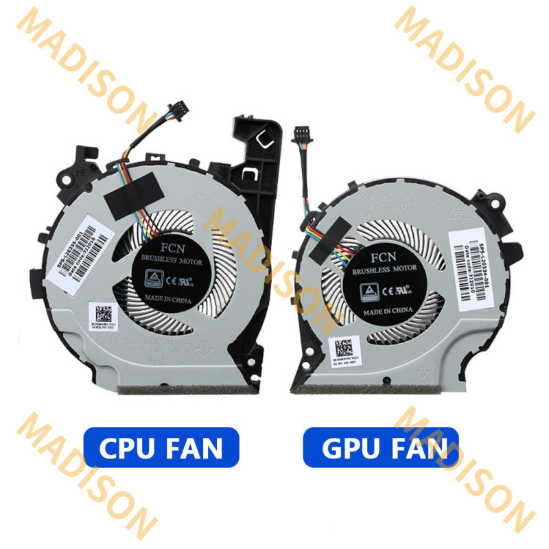 สําหรับ HP Pavilion gaming 15-cx TPN-C133 แล็ปท็อปคูลเลอร์ CPU GPU พัดลมระบายความร้อน xrf501105Pr0t 