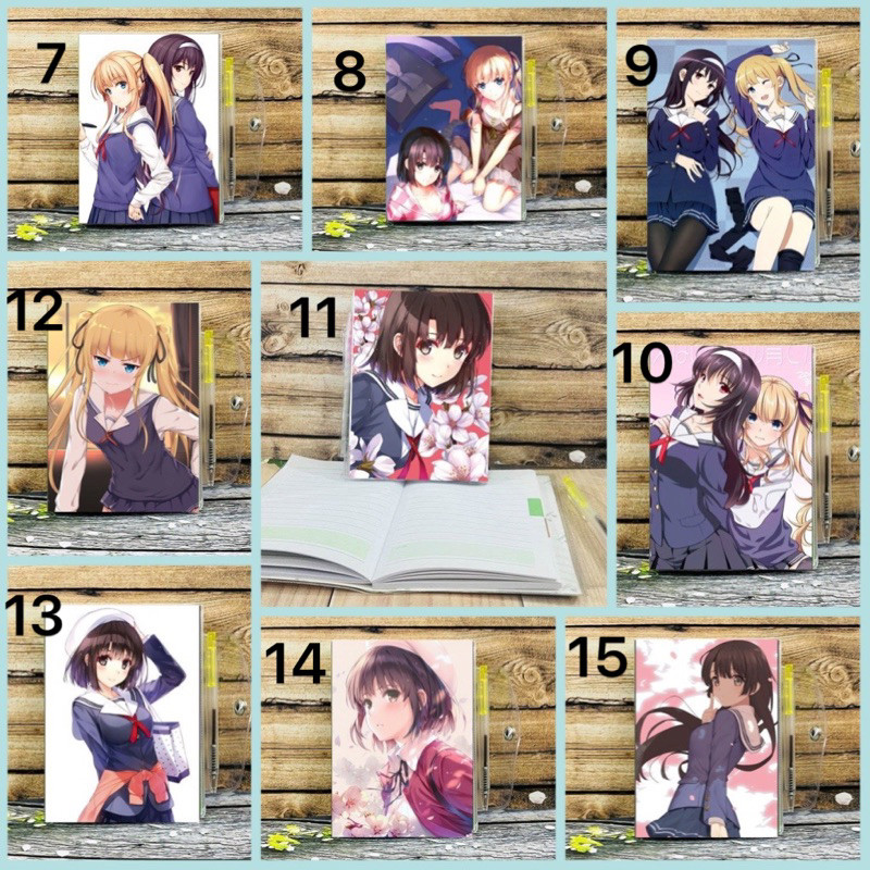 สมุดบันทึกอนิเมะ Heroine Saenai no Sodatekata Saekano มาพร้อมปากกา/สมุดโน้ตสําหรับเขียน Saekano Saen