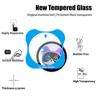 1-3PCS ติดตั้งง่ายกระจกนิรภัยสําหรับ Oppo Bubble Premium Screen Protector สําหรับ Oppo Bubble กระจกป้องกัน