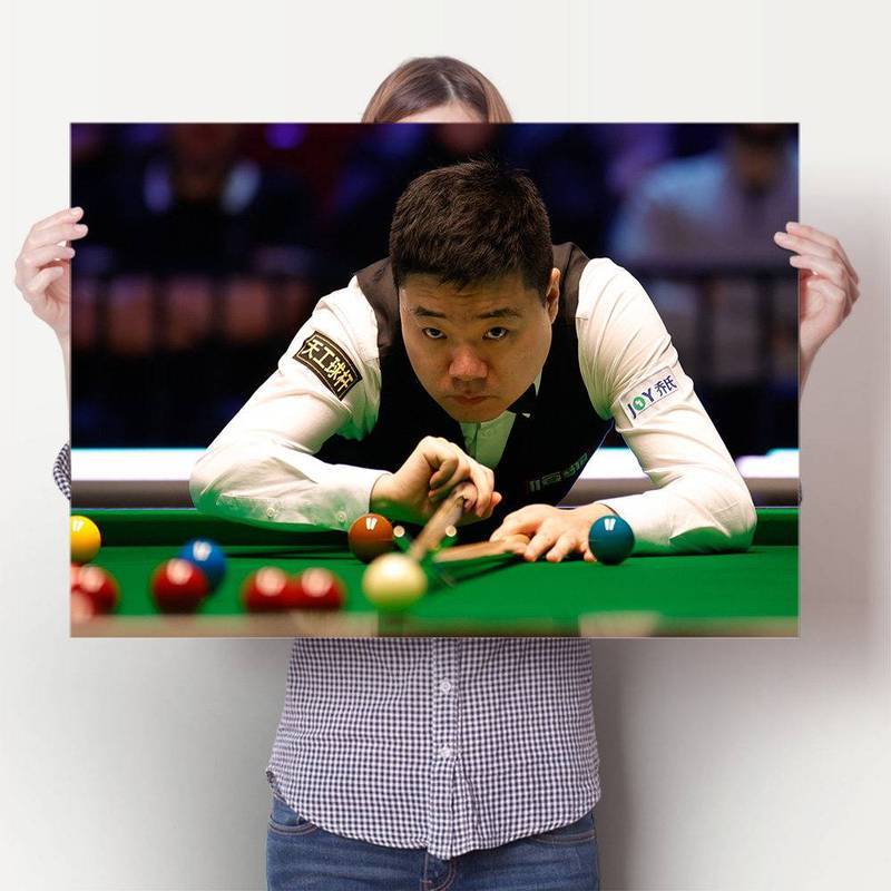 Ding Junhui Snooker Frameless โปสเตอร์ผ้าใบกันน้ํา, Ronnie Osullivan บิลเลียด Wall Art สําหรับ Snook