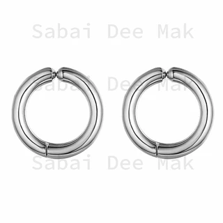 ต่างหูแบบหนีบสไตล์เกาหลี | N.H.H. | Simple Clip on earrings Korean Style Non piercing - 1 ข้าง