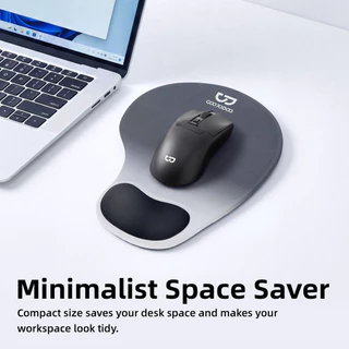 GOOJODOQ Mouse Pad การออกแบบส่วนที่เหลือข้อมือรูปตัว U Stable และไม่ลื่นฐาน PU วัสดุซิลิโคนอ่อนนุ่ม