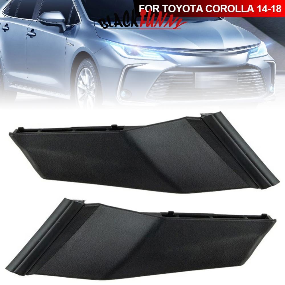BLACKFUNNY รถด้านหน้าด้านข้างกระจก Cowl Wrap มุม Trim Wiper Trim ฝาครอบสําหรับ Toyota Corolla 2014-2