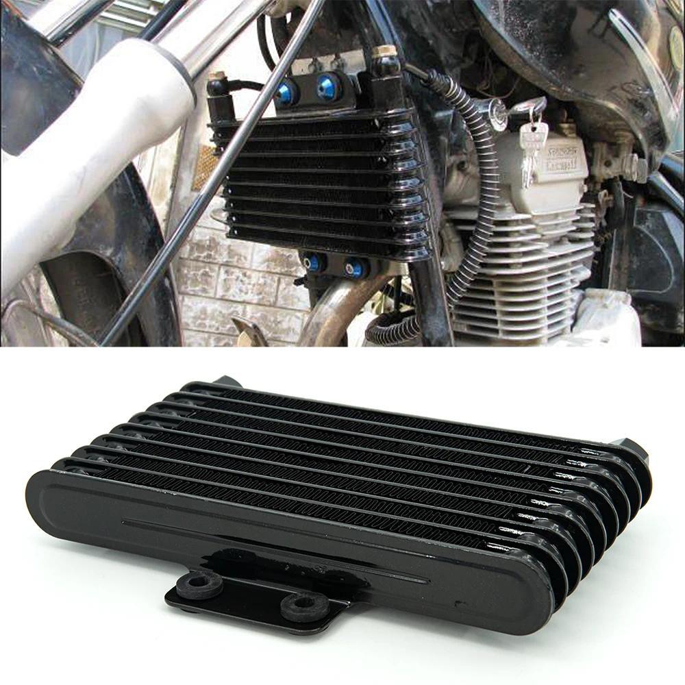 QP Motorcycle Oil Cooler Oil Engine Radiator For 125CC - 250CC Dirt Bike ATV 125ml silver SO-10