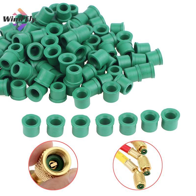 คอเต่าhongnnnneck neckeckeck nouple 50/100 ชิ้นปะเก็นยาง Fit สําหรับ R410A/R134A 1/4 " Qui Coupler ช