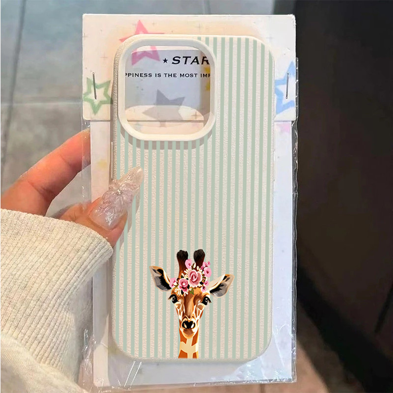 ดอกไม้มงกุฎยีราฟลายเคสโทรศัพท์สําหรับVivo V50 Y20i V30 Y100 Y15 Y16 Y21S Y03 Y17 Y20 Y19S Y17S Y21 Y