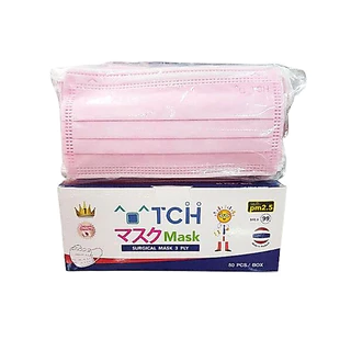 TCH Mask 3PLY ทีซีเอช หน้ากากอนามัยทางการแพทย์ 3 ชั้น (1 กล่อง 50ชิ้น)