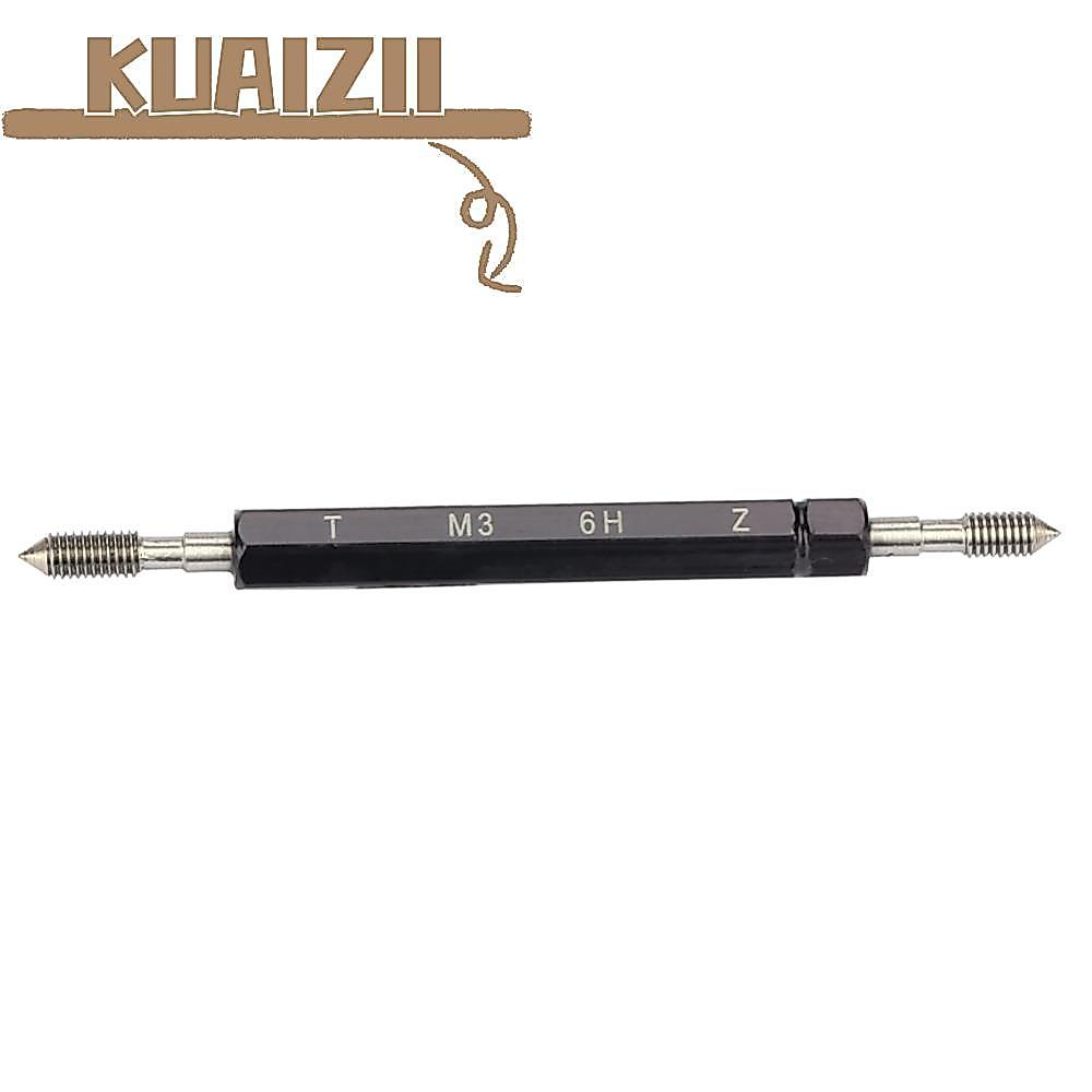 KUAIZII ชุดเกลียว, 6H Tolerance Double End Handle Thread Plug Gauge, Precision M3 x 0.5 Thread Go แล