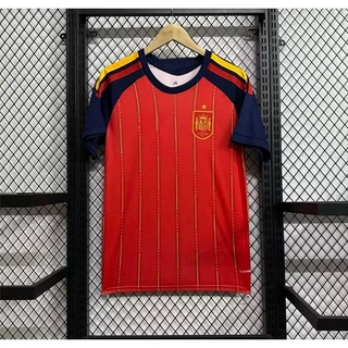 Jersey Fan Version 2026 Spain Home Away เสื้อยืดแขนสั้นผู้ชาย เสื้อยืด 3d 2XS-6XL