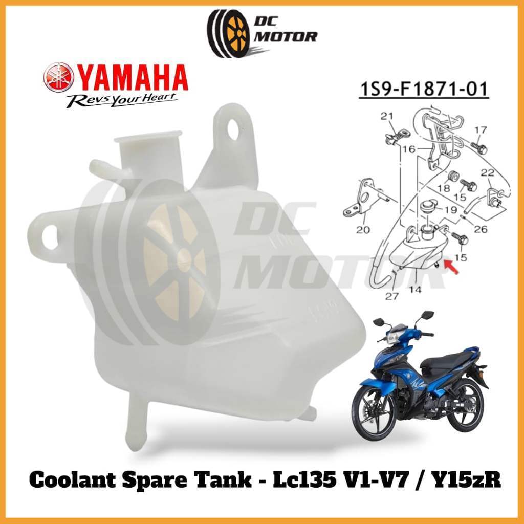 YAMAHA LC135 V1 - V7 Y15 Y15ZR COOLANT SPARE TANK 1S9-F1871-01 RADIATOR SPARE TANK
