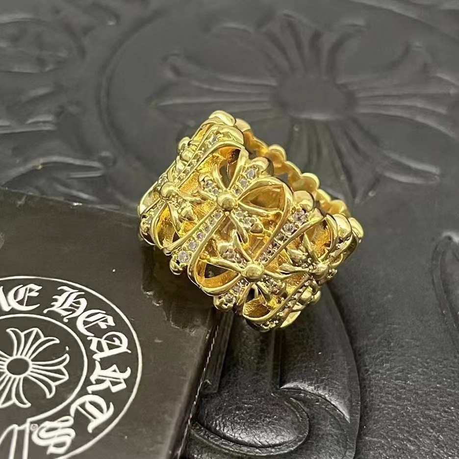 C.H Silver Plated Distressed Retro Hip Hop Index Finger Ring Ring Ring