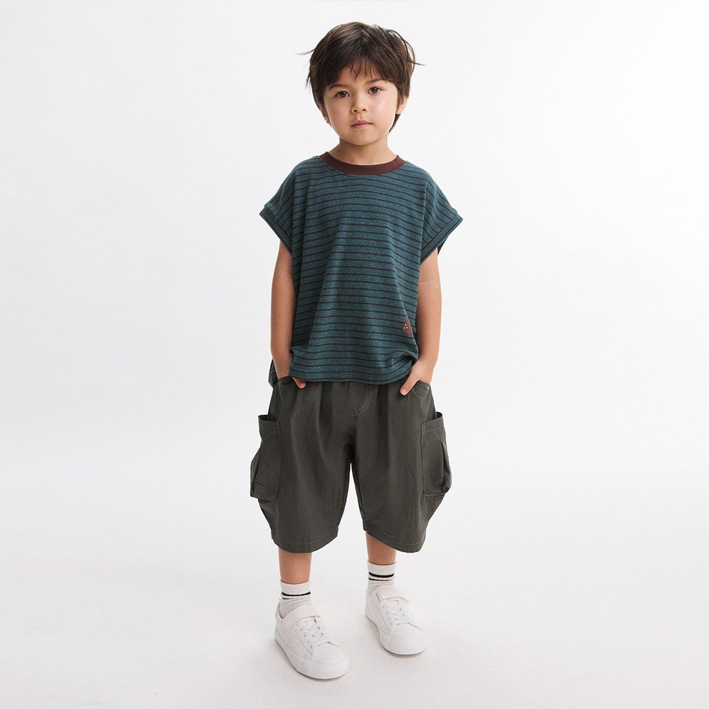 [Pomelo] กางเกงทรงคาร์โก้มีกระเป๋า / Cargo Baggy Shorts
