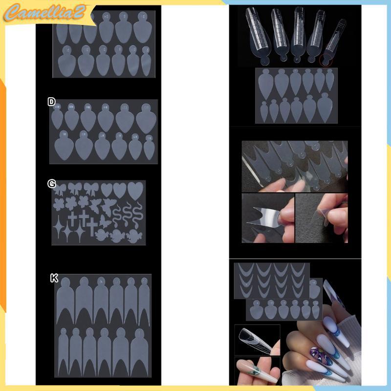 Cam French Nail Tip Guide Sticker Nail Extension Nail Form Mould French Line Sticker