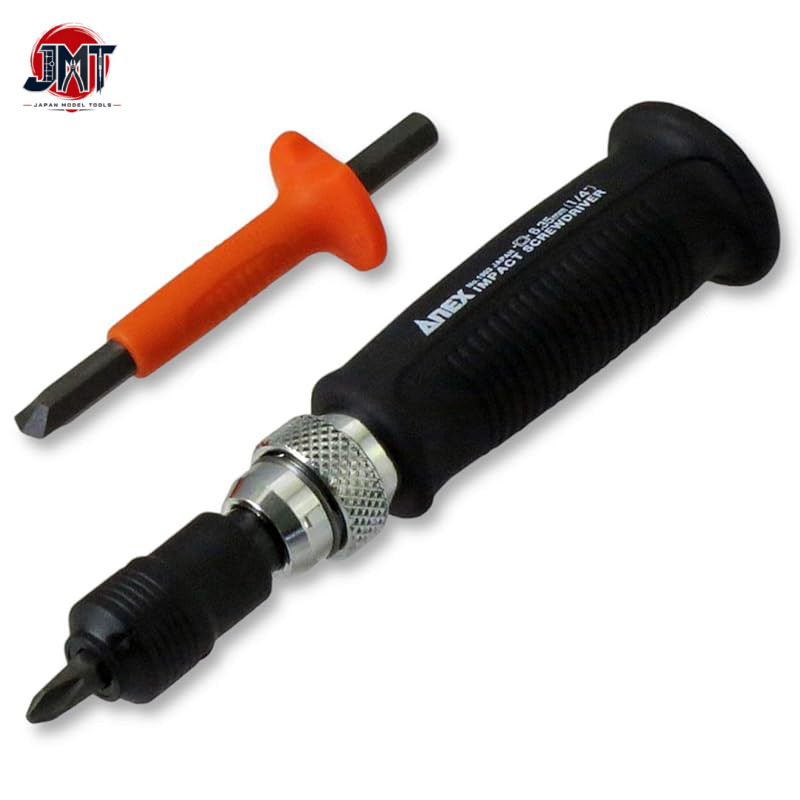 ANEX Mini Impact Screwdriver for Removing Stubborn Screws, M2–M6, for Automotive, Motorcycle & Machi