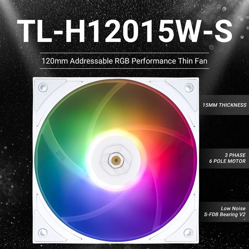 FZ Thermalright 120mm TL-H12015B/H12015W/H12015B-S/H12015W-S พัดลมระบายความร้อน CPU ARGB 120mm Stati