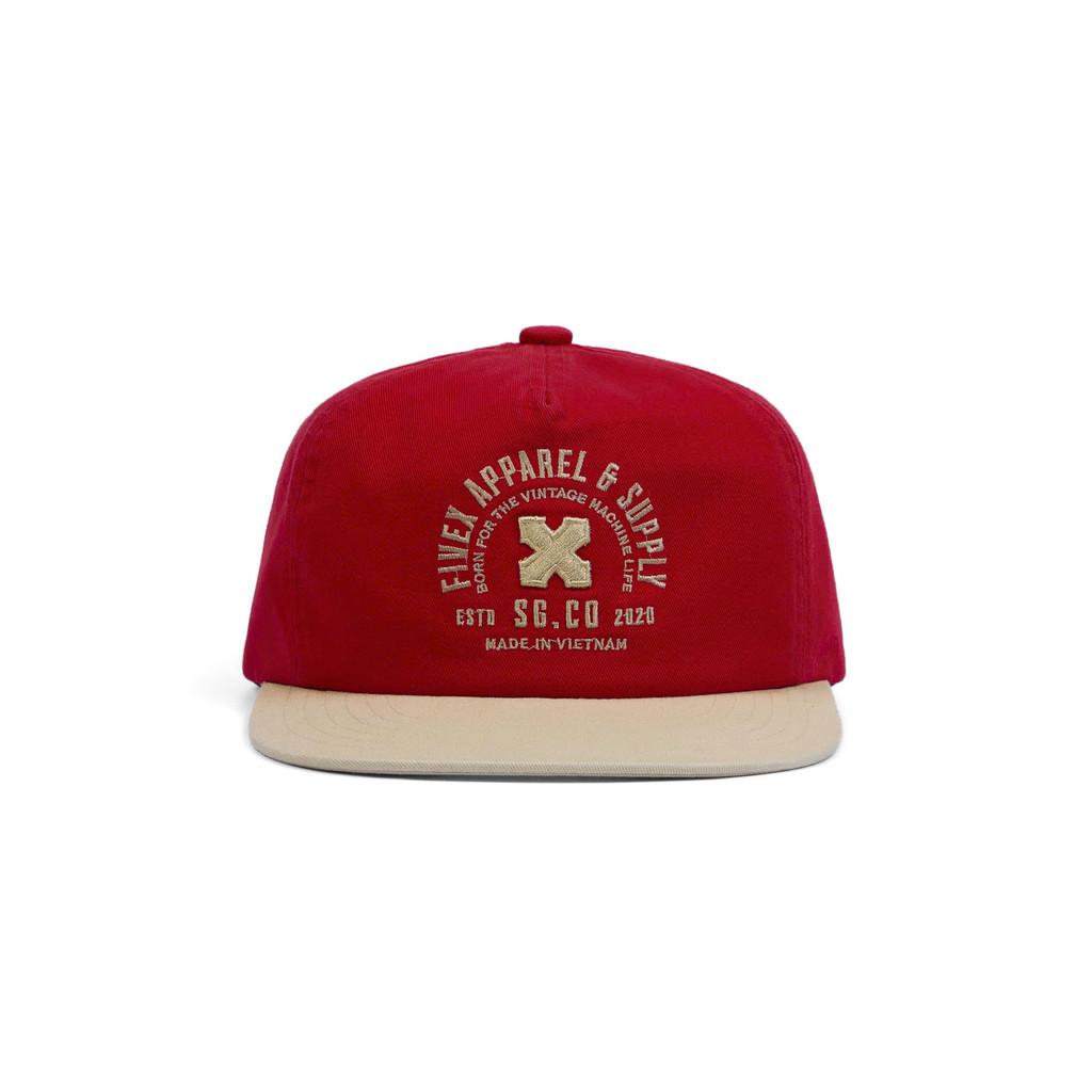 หมวก/หมวก FIVEX 5PANEL REDLINE