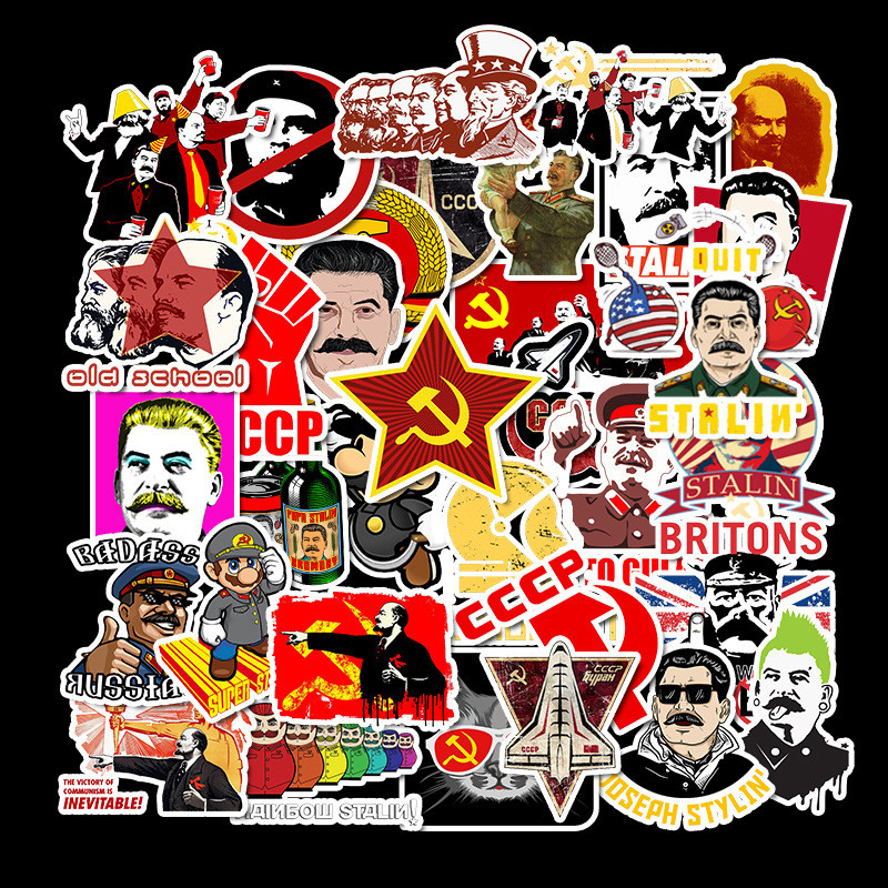 50PCS สหภาพโซเวียต CCCP Socialism Joseph Stalin สติกเกอร์ไวนิลกันน้ําสําหรับแล็ปท็อปเคสโทรศัพท์โน้ตบ