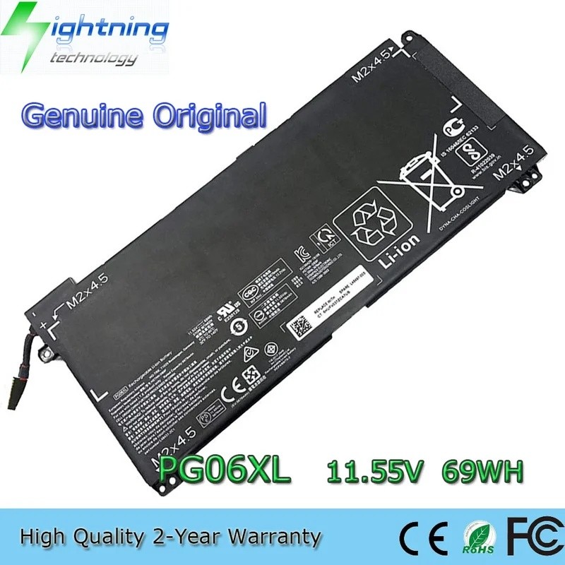 ยี่ห้อใหม่ PG06XL 11.55V 69Wh แบตเตอรี่แล็ปท็อปสําหรับ HP Omen 15-dh0000na HSTNN-DB9F L48431-2C1 L48