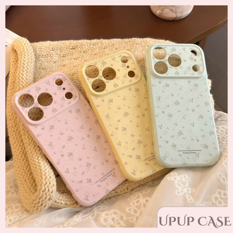 UPUP Case - เคสโทรศัพท์รูปหัวใจ เนื้อนุ่มเงา ใช้ได้กับเคส iPhone 11 และ iPhone 17 Pro Max ดีไซน์ดอกไม้อ่อนโยน