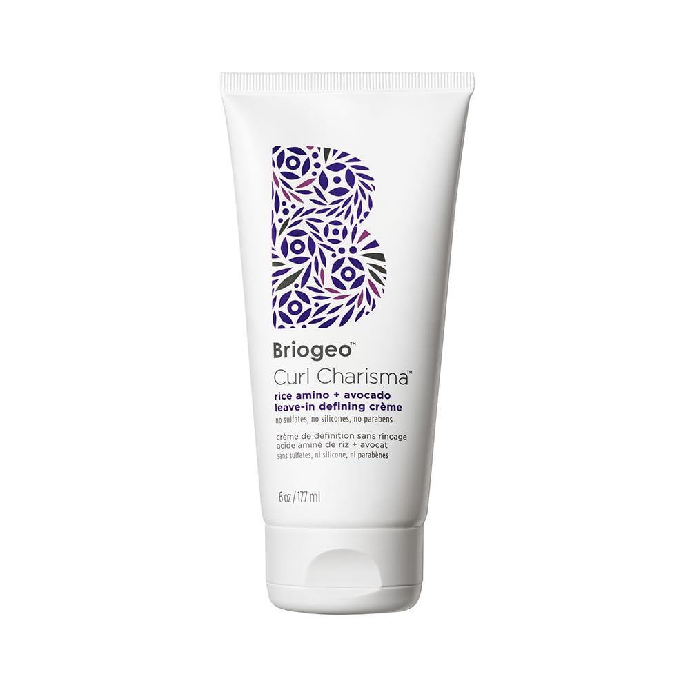 Briogeo Curl Charisma Rice Amino + Avocado Leave-In Dinning Crème, Anti Frizz Hair Stying Moisturize