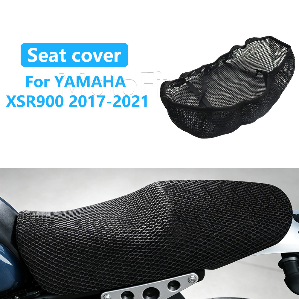 สําหรับ YAMAHA XSR900 XSR 900 2017-2021 ผ้าคลุมเบาะรถจักรยานยนต์ 3D ผ้าตาข่ายที่นั่ง Breathable ฉนวน