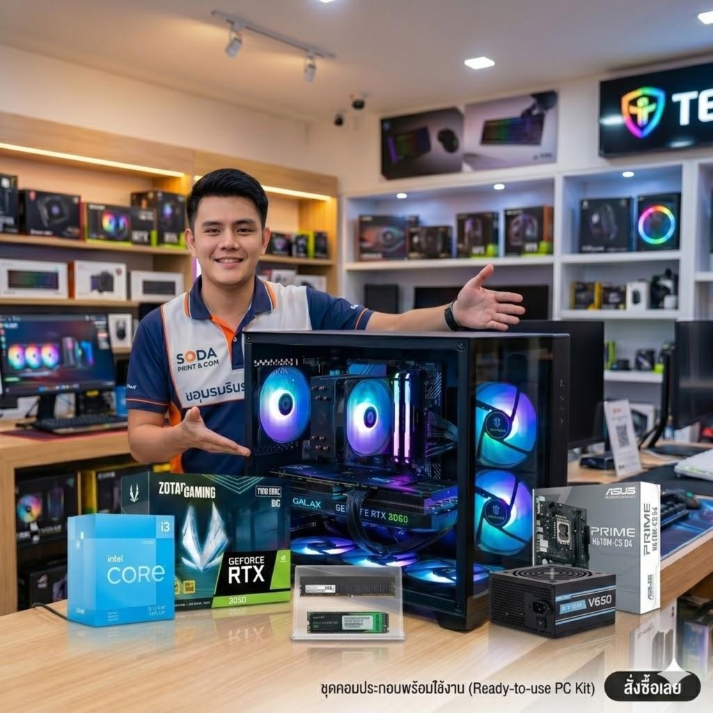 งบน้อยก็แรงได้! คอมประกอบสุดคุ้ม เล่นลื่น ทำงานไว ในราคาเบาๆ Intel Core i3 Gen 12 และการ์ดจอ RTX 305