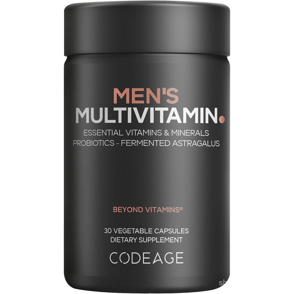 Codeage Mens Multi Daily s for Men with ABC D3 E B12 Magnesium Zinc Iron Chrome Probiotics Astragalu