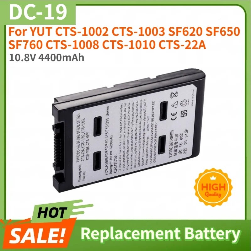 10.8V 4400mAh คุณภาพสูง DC-19 เปลี่ยนแบตเตอรี่สําหรับ YUT CTS-1002 CTS-1003 SF620 SF650 SF760 CTS-10