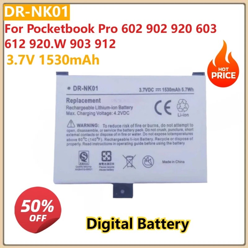 แบตเตอรี่ E-reader สําหรับ Pocketbook Pro 602 902 920 603 612 920.W 903 912 แบตเตอรี่ดิจิตอลทดแทน DR
