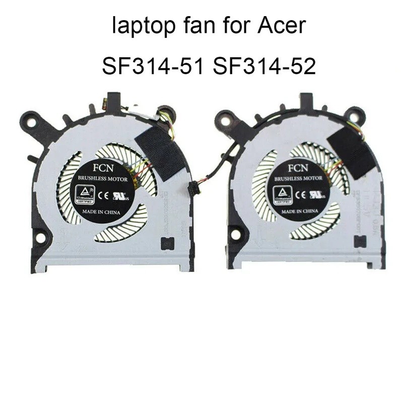 CPU GPU พัดลมระบายความร้อนสําหรับ Acer Swift 3 SF314-51 52W2 SF314-51-31NE SF314 52 SF314-52G 13N1-0