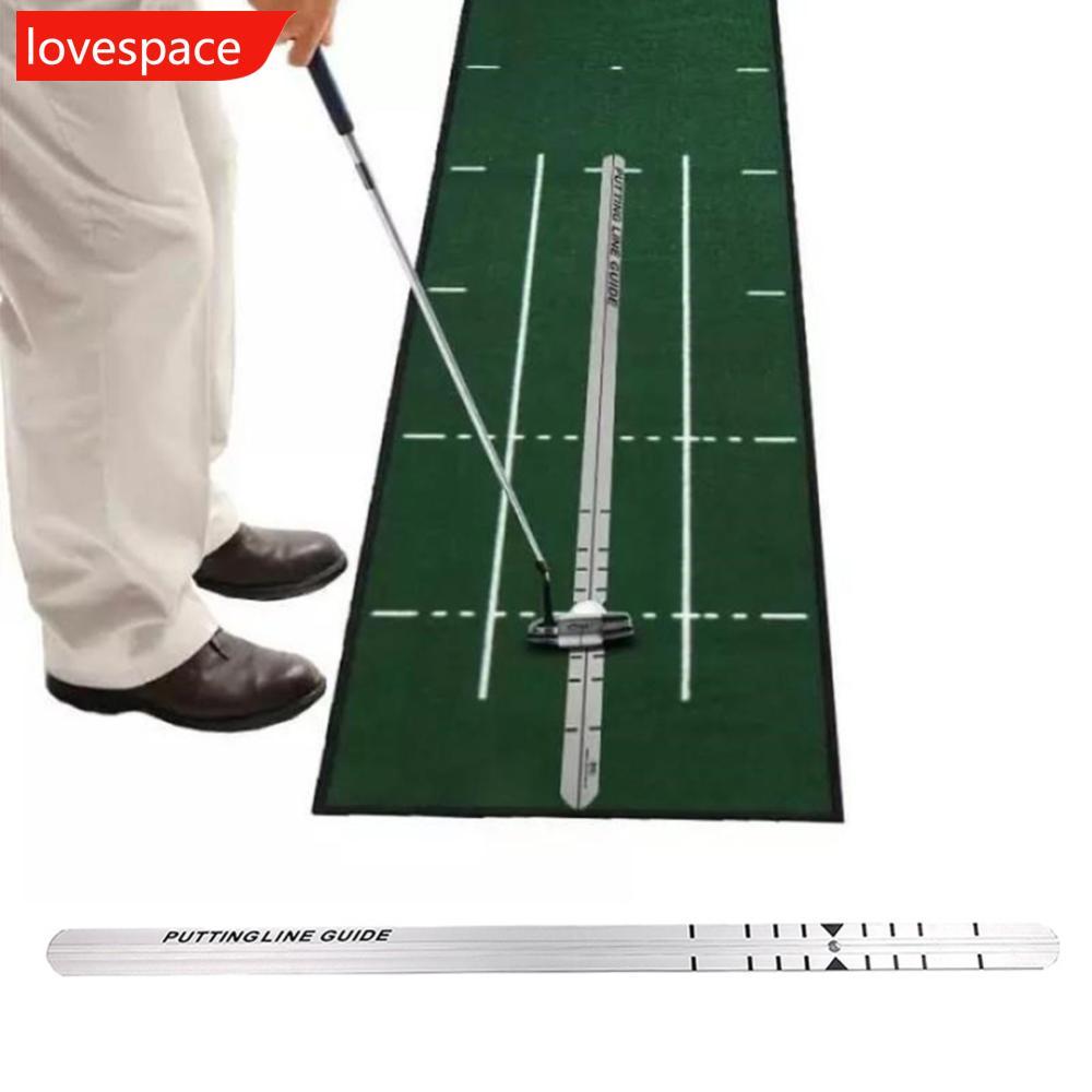 LOVESPACE Golf Putter ไม้บรรทัด Putting Rod เทรนเนอร์การสอน Track คู่มือที่ถูกต้องไม้บรรทัดอุปกรณ์กอ