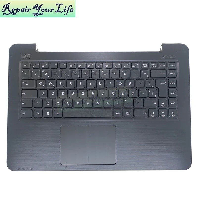 BRA บราซิลโน้ตบุ๊ค Palmrest คีย์บอร์ดสําหรับ Asus Z450 Z450LA Z450L แป้นพิมพ์บราซิลทัชแพด 13NB0961AP