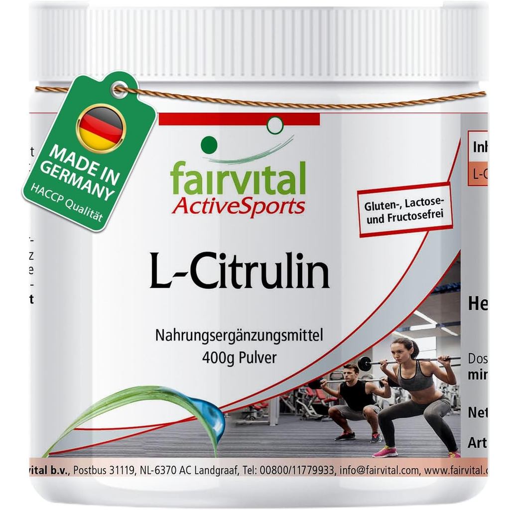 Fairvital L-Citrate Malic Acid Powder, 400g, High Dose, L-Citrate DL-Malic Acid, บริสุทธิ์ 100% ไม่ม