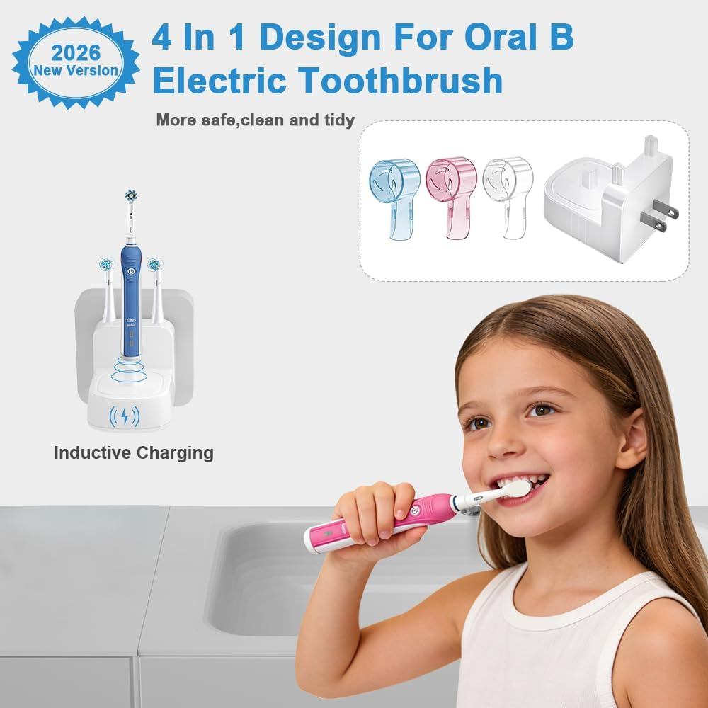 Wireless Wall Charger สําหรับ Oral B IO 4 5 6 แปรงสีฟันไฟฟ้า, สําหรับ Genius 8000/9000, Pro 1000/200