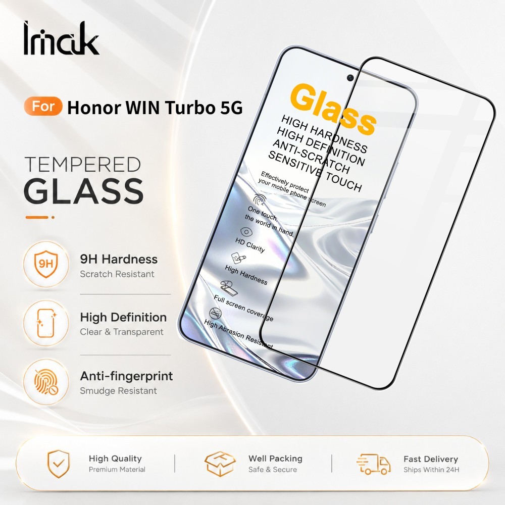 ฟิล์มกระจก สำหรับ Honor WIN Turbo RT 5G ครอบคลุมเต็มจอ ความแข็ง 9H FM0003