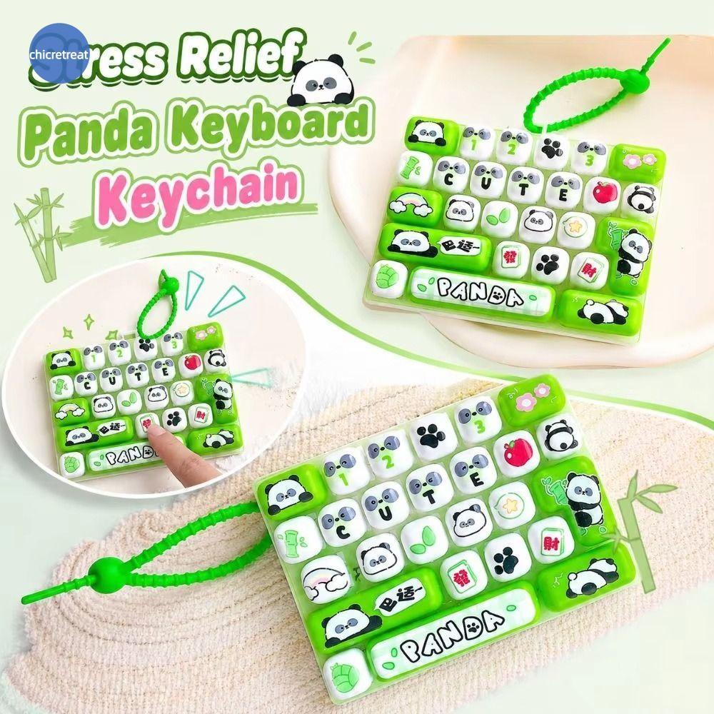 CHICRETREAT 26 คีย์คีย์บอร์ดรูป ของเล่นเเก้เครียด ลายแพนด้า ของเล่นคลายเครียด ดีไซน์น่ารัก โปร่งใสสองโทน
