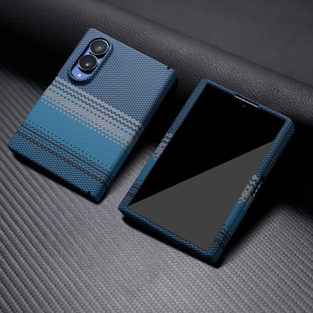 กรอบด้านหน้า + กรณีด้านหลัง Keraf แม่เหล็กที่ใช้งานได้ Samsung Z พับ 8 กว้างเคสโทรศัพท์คาร์บอนไฟเบอร์ Frosted เคสป้องกัน