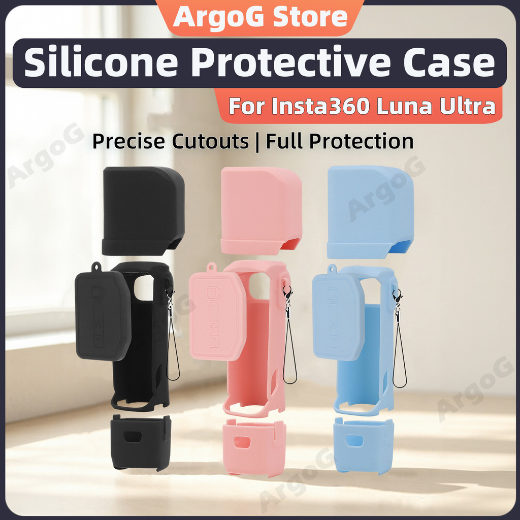 ArgoG เคสซิลิโคนสําหรับ Insta360 Luna Ultra อุปกรณ์เสริมฝาครอบป้องกันรอยขีดข่วน