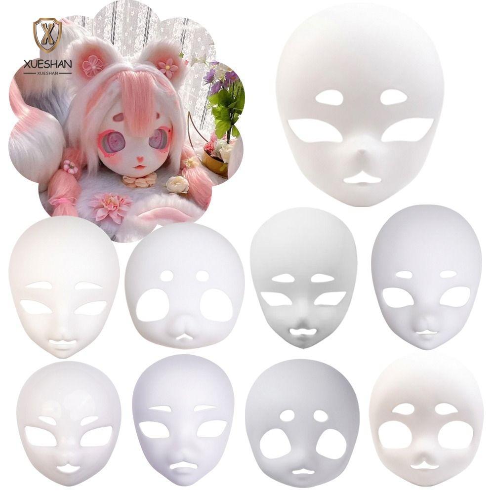 XUESHAN Kigurumi ฐาน Beast Skull, พลาสติกคอสเพลย์หัวแมว Skull, Kawaii สัตว์ DIY Furry อะนิเมะ Party