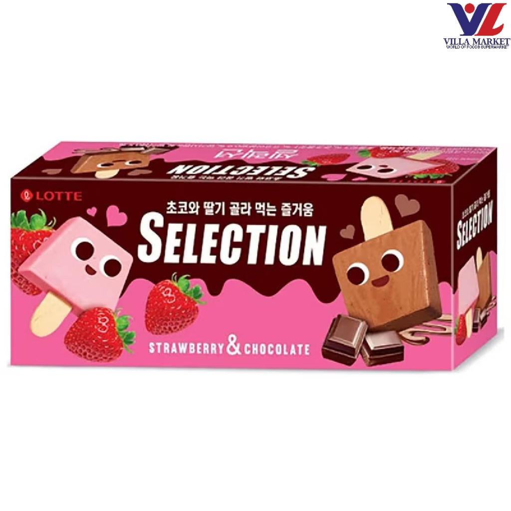 [สินค้าส่งด่วน] [7254] Lotte Brand Selection Chocolate And Stra รสช็อกโกแลตและสตรอว์เบอร์รี