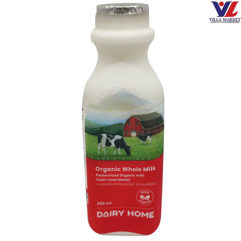 Dairy Home Fresh Milk 200 Cc. แดรี่โฮม นมสดพาสเจอร์ไรส์ รสจืด 200 ซีซี