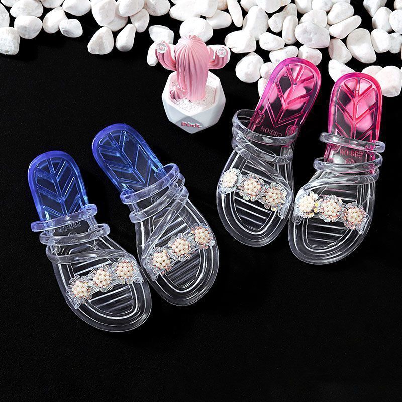 รองเท้าแตะผู้หญิงสวมใส่ด้านนอก Xiaoxiangfeng Camellia Home สวมใส่ด้านนอก Flip-Flops ผู้หญิงอินเทรนด์รองเท้าแตะดอกไม้